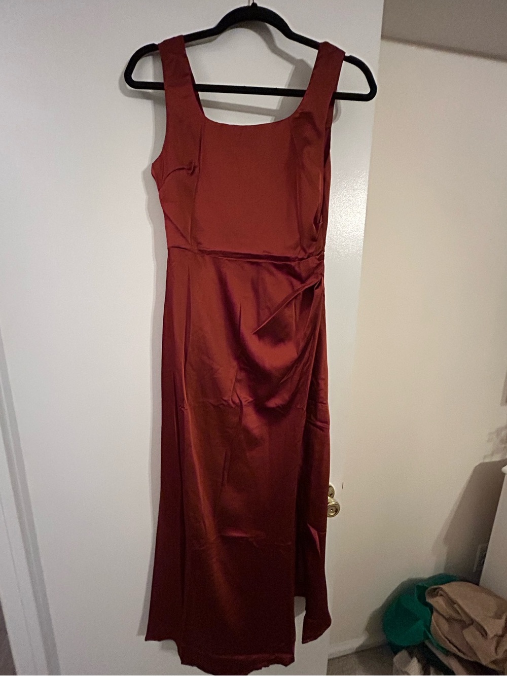 Rust Satin dress - Picture 3 of 4